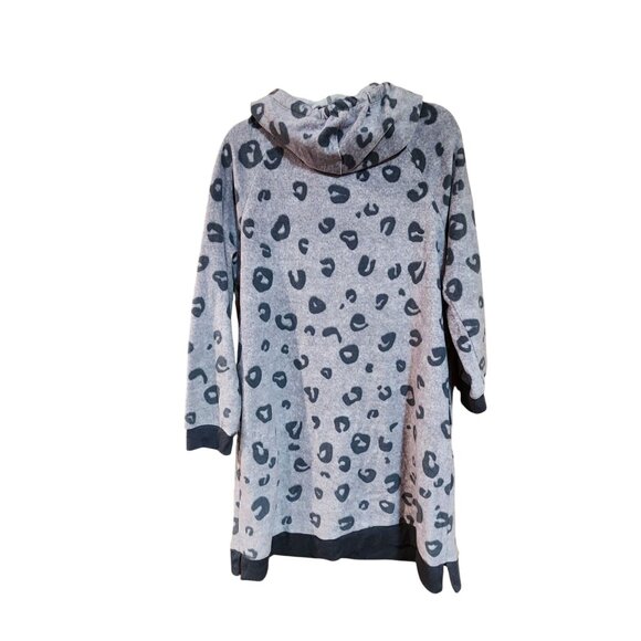 Koolaburra By UGG Womens S Leopard Print Hooded Sweatshirt Dress - Picture 2 of 3